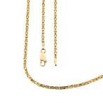 Gouden vierkante koningsschakel ketting | 62 cm, Handtassen en Accessoires, Ophalen of Verzenden, Gebruikt, Overige kleuren, Goud