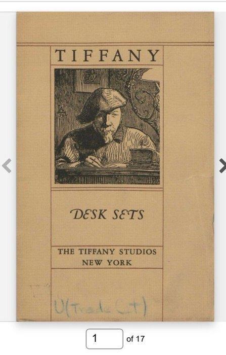 Tiffany Studios, New York - Papierablage - Rek -, Antiek en Kunst, Kunst | Designobjecten