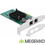 Delock 89021 PCI Express x4-kaart 2 x RJ45 Gigabit LAN, Computers en Software, Verzenden, Nieuw