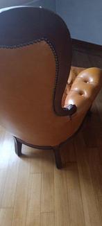 Fauteuil - Cuir - Fauteuil des années 40, Antiquités & Art