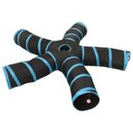 vidaXL Kattentunnel 5-voudig 25 cm polyester zwart en blauw, Kinderen en Baby's, Verzenden, Nieuw