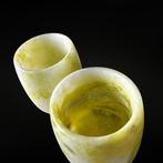 Prachtig glas voor sterke drank in Jade lemon Kom - Hoogte: