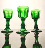 bohemian - drank glazen (3) - Kristal, Antiek en Kunst, Antiek | Glaswerk en Kristal