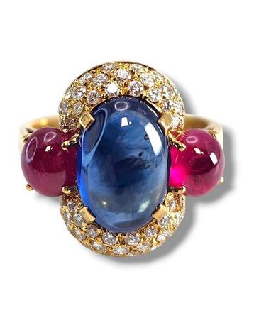 Ring - 18 karaat Geel goud, Prachtige 18K gouden ring met, Handtassen en Accessoires, Ringen, Nieuw