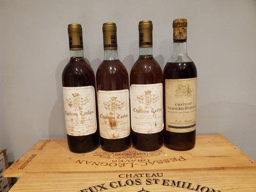 Loupiac: 1973 x3 Château Cartas & 1965 Sauternes Chateau, Collections, Vins