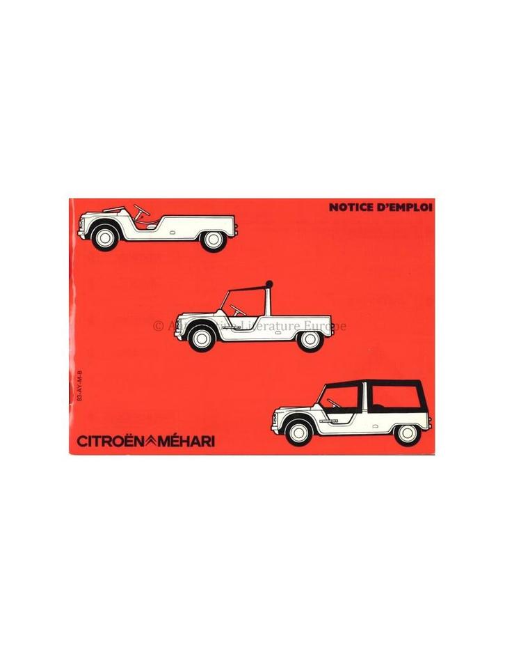 1983 CITROËN MEHARI INSTRUCTIEBOEKJE FRANS, Auto diversen, Handleidingen en Instructieboekjes