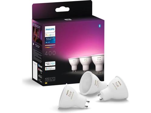 Philips Hue Spot - wit en gekleurd licht - 3 pack - GU10, Huis en Inrichting, Woonaccessoires | Overige, Zo goed als nieuw, Verzenden