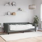 vidaXL Slaapbank met matras 90x200 cm stof donkergrijs, Huis en Inrichting, Verzenden, Nieuw