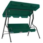 vidaXL Schommelbank 170x110x153 cm stof groen, Tuin en Terras, Verzenden, Nieuw