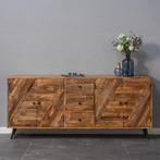 Dressoir Mangohout Fiona 200 cm, Huis en Inrichting, Kasten | Dressoirs, Verzenden, Nieuw, Overige houtsoorten, Industriële meubels