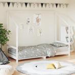 vidaXL Kinderbedframe 80x200 cm massief grenenhout wit, Kinderen en Baby's, Verzenden, Nieuw
