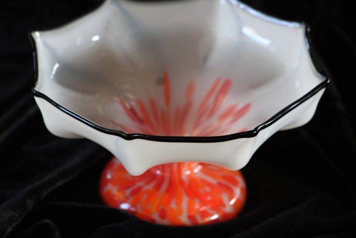 Franz Welz - Franz Welz: paraplu schaal 1920-1930, Bohemen -, Antiek en Kunst, Antiek | Glaswerk en Kristal