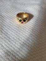 Ring - 18 karaat Geel goud Saffier - Saffier, Handtassen en Accessoires, Ringen, Nieuw