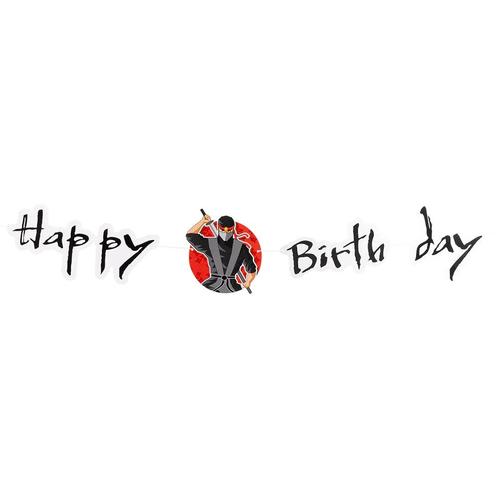 Ninja Letterslinger Happy Birthday 1,2m, Hobby & Loisirs créatifs, Articles de fête, Envoi
