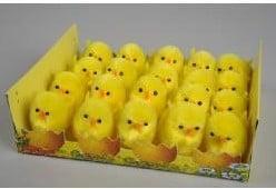 Chenille kuikentjes Geel 3,5 cm 21 stuks, Hobby en Vrije tijd, Knutselen, Nieuw