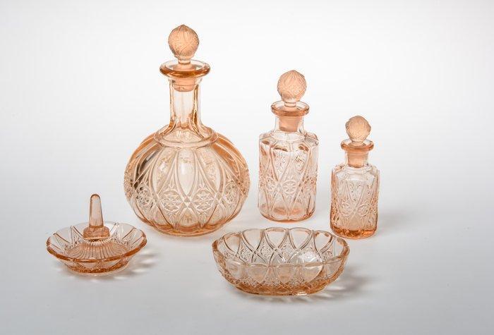 Ensemble de toilette (5) - Val Saint Lambert - persglas -, Antiquités & Art, Art | Objets design