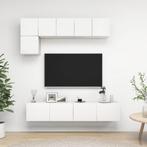 vidaXL Ensemble de meubles TV 5 pcs Blanc Bois, Huis en Inrichting, Verzenden