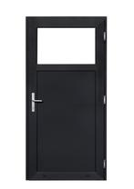 PVC Deur antraciet volpaneel, 1/3 en 1/ 2 glas b98xh200 cm, Doe-het-zelf en Bouw, 80 tot 100 cm, Nieuw, Ophalen of Verzenden, Buitendeur