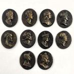 Médaille artistique - Lot of 10 Bronze Portrait Medallions