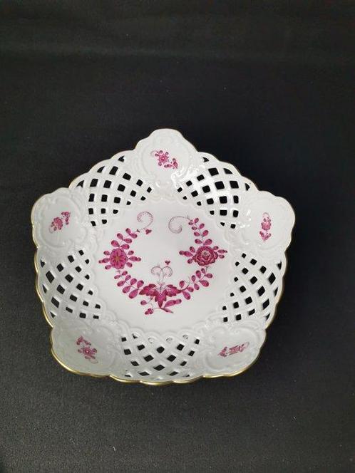 Meissen - Ricco dipinto indiano viola - D. 18cm - 2. Wahl -, Antiek en Kunst, Antiek | Meubels | Tafels