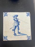 Tegel - 1600-1650 - Delfts blauwe tegel, Antiek en Kunst