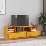 vidaXL Tv-meubelen 2 st 67x39x44 cm staal mosterdgeel, Verzenden, Nieuw