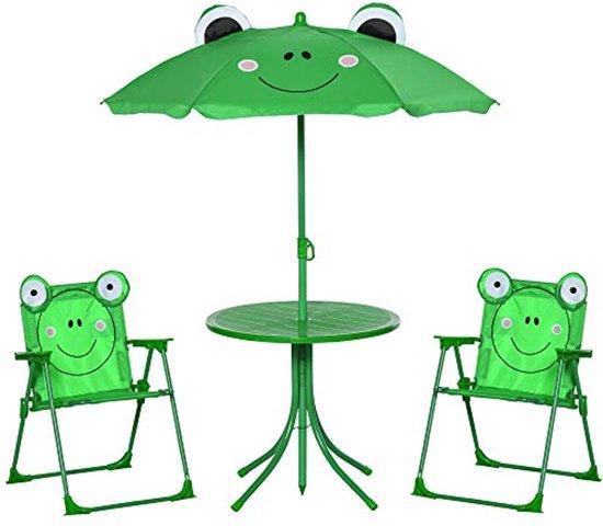 2dekans | Tuinmeubelset voor Kinderen - 4-delig Kikkerdesign, Huis en Inrichting, Stoelen, Ophalen of Verzenden