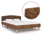 vidaXL Bedframe kunstsuède bruin 120x200 cm, Huis en Inrichting, Slaapkamer | Bedden, Verzenden, Nieuw
