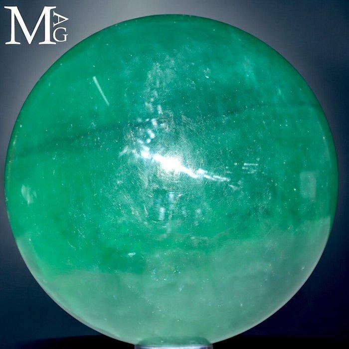 Natuurlijke groene fluorietkristal Grote uitgehouwen groene, Verzamelen, Mineralen en Fossielen