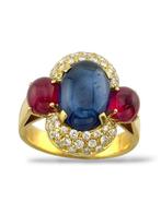 Bague - 18 carats Or jaune, Bague en or 18K avec diamants,, Bijoux, Sacs & Beauté