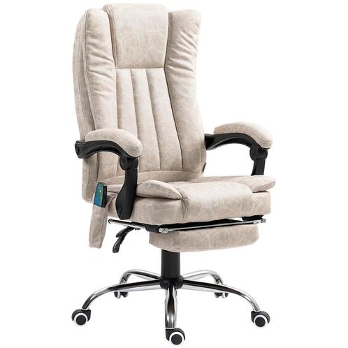 Massagestoel - Ergonomisch - Verwarmend - Crèmewit, Huis en Inrichting, Bureaus, Nieuw, Ophalen of Verzenden