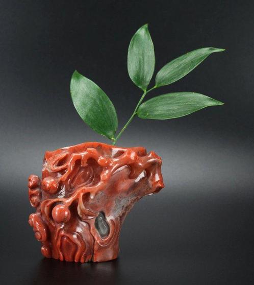 Vaas - Carnelian agate - China - Qing Dynastie (1644-1911) -, Antiek en Kunst, Antiek | Overige Antiek