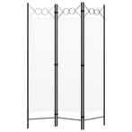 vidaXL Kamerscherm met 3 panelen 120x180 cm wit, Huis en Inrichting, Verzenden, Nieuw