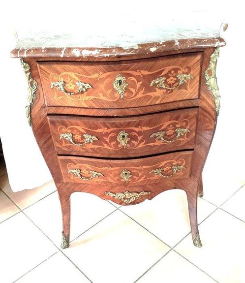 Ladekast - Walnoot - Franse ladekast., Antiek en Kunst, Curiosa en Brocante