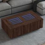 vidaXL Salontafel met Infinity LED 116x69x40 cm bruin, Huis en Inrichting, Tafels | Salontafels, Verzenden, Nieuw
