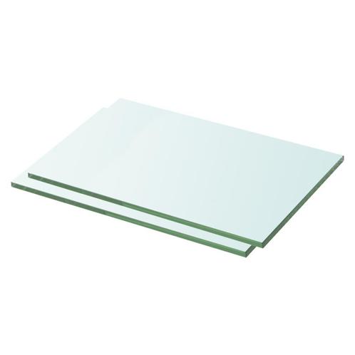 vidaXL Schappen 2 st 30x15 cm glas transparant, Huis en Inrichting, Kasten | Wandmeubels, Nieuw, Verzenden