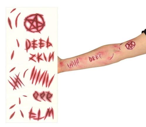 Halloween Demon Litteken Tattoo Set, Hobby en Vrije tijd, Feestartikelen, Nieuw, Verzenden