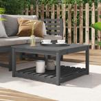 vidaXL Tuintafel 82,5x82,5x45 cm massief grenenhout grijs, Tuin en Terras, Verzenden, Nieuw