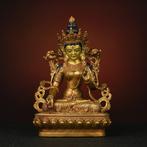 Statue de Bouddha Tara blanche, (Tara blanche) - Bronze -