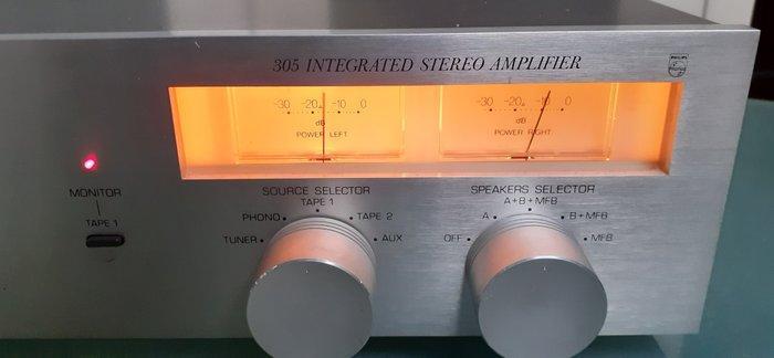 Philips - 305 vintage stereo amplifier Solid state, Audio, Tv en Foto, Radio's