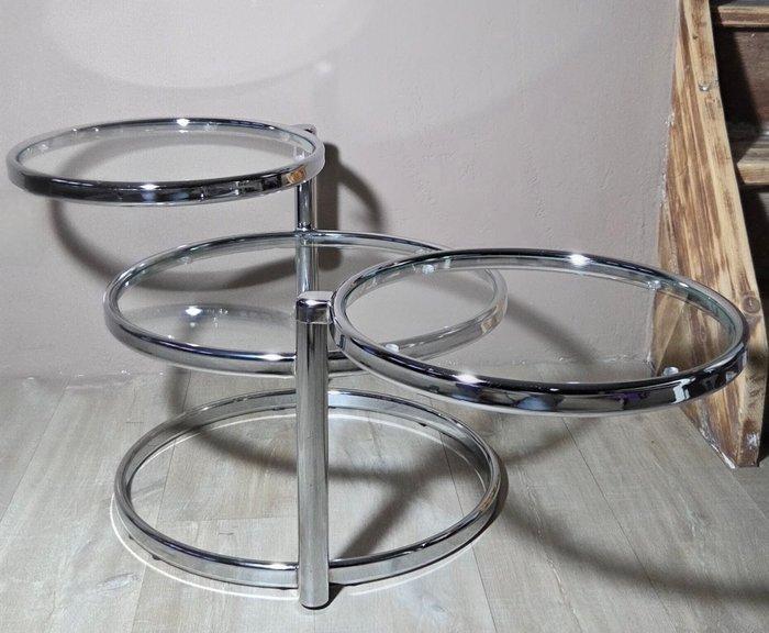 Leimotiv - Salontafel - Verchroomd, Glas - Swivel Double, Antiek en Kunst, Antiek | Meubels | Stoelen en Sofa's