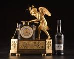 Horloge de table Empire - Bronze doré, Bronze patiné -, Antiek en Kunst
