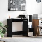 vidaXL Bureau met lade Zwart Eiken 106 x 41 x 88.5 cm, Huis en Inrichting, Bureaus, Verzenden, Nieuw