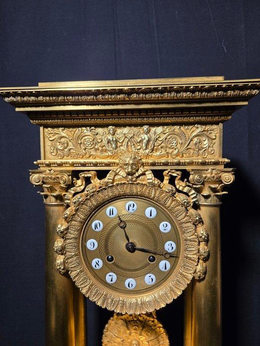 Portico klok Napoleon III - Verguld brons - ca. 1850, Antiek en Kunst, Antiek | Klokken