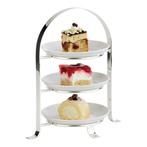 Etagere/Serveerstandaard | Verchroomd | Ø170x260(h)mm EMGA, Verzenden, Nieuw in verpakking
