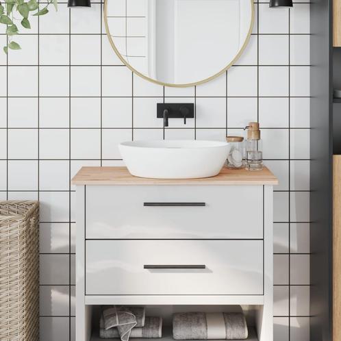 vidaXL Wastafelblad 80x40x1,5 cm massief beukenhout, Huis en Inrichting, Keuken | Keukenelementen, Nieuw, Verzenden
