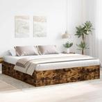 vidaXL Bedframe gerookt eikenkleurig 180x200 cm Super King, Huis en Inrichting, Slaapkamer | Bedden, Verzenden, Nieuw