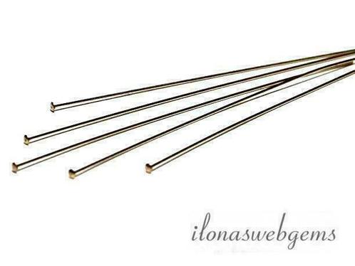 Gold filled nietstift met platte kop XXLang ca. 76x0.4mm, Hobby en Vrije tijd, Kralen en Sieraden maken, Overige typen, Nieuw