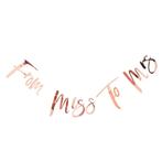 Rose Gouden Bruiloft Letterslinger From Miss To Mrs 1,7m, Verzenden, Nieuw