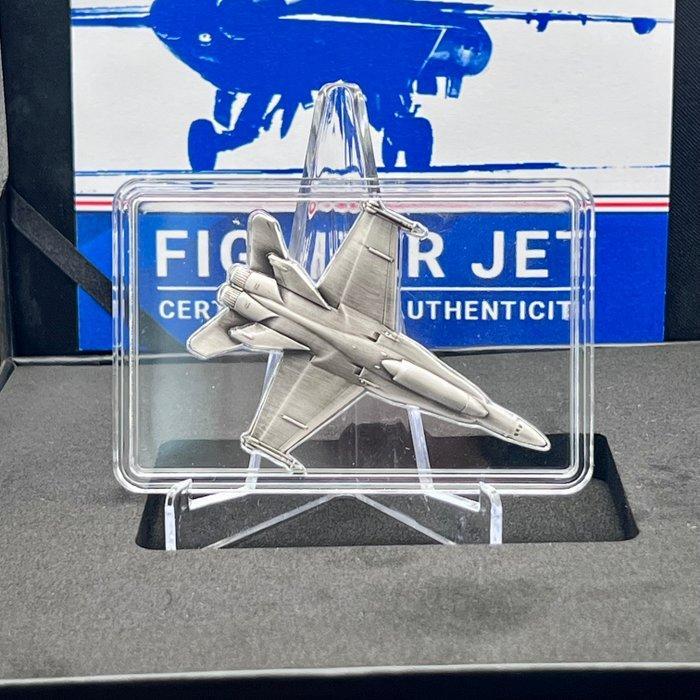 Liberia. 5 Dollars 2025 – Fighter Jet – Shaped – 1 oz Silver, Timbres & Monnaies, Monnaies | Europe | Monnaies non-euro